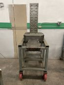 500MM Threaded Fixture Hole Square Tombstone, 9"x8"x28" w/ Cart