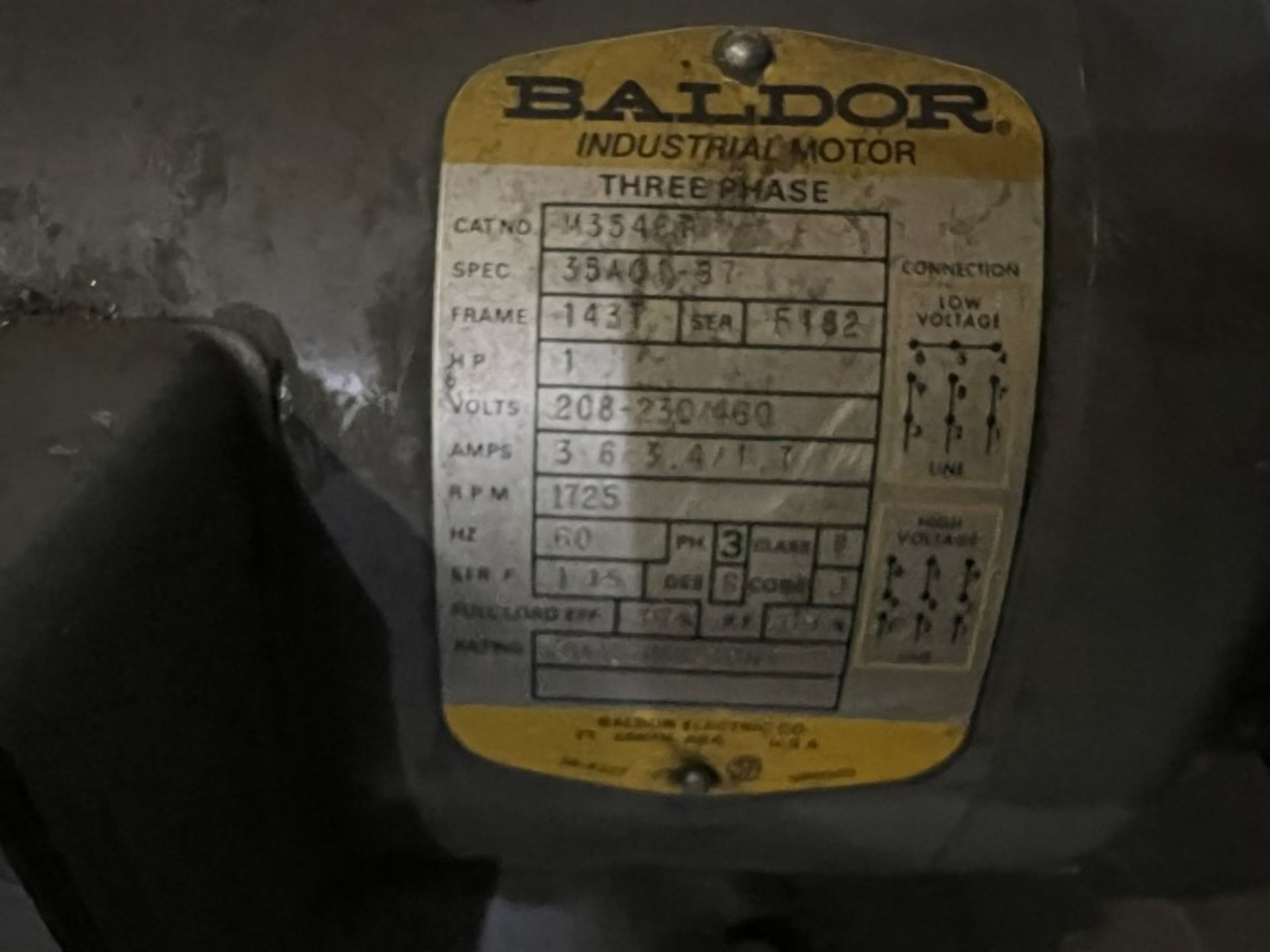 Double Ended Electric Buffing Wheel with Baldor Motor on Stand, Untested - Image 4 of 8