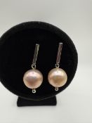 14K White Gold Pearl Earrings 14K White Gold Pearl Earrings
