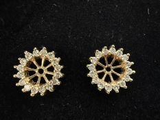 14K Yellow Gold .40 Diamond Earring Jackets, 1.9 G 14K Yellow Gold .40 Diamond Earring Jackets, 1.9