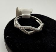 14k Whte Gold Diamond .22 Ring, 2.8 Grams 14k Whte Gold Diamond .22 Ring, 2.8 Grams