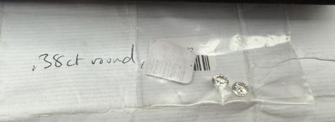 Lot of (2) Round Diamond 0.38ct I-J I2 Lot of (2) Round Diamond 0.38ct I-J I2