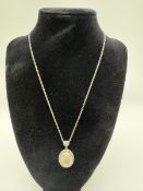 14K White Gold Opal 7.42ct Diamond 0.89ct Pendant 14K White Gold Opal 7.42ct Diamond 0.89ct Pendant