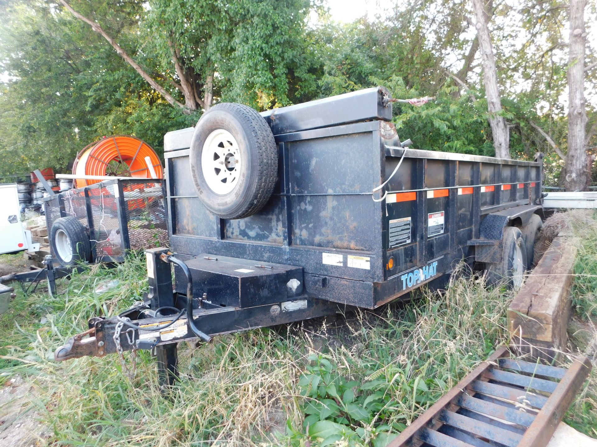 2010 Top Hat 12' Dump Trailer, Tandem Axle, 14' 6 L x 7'4