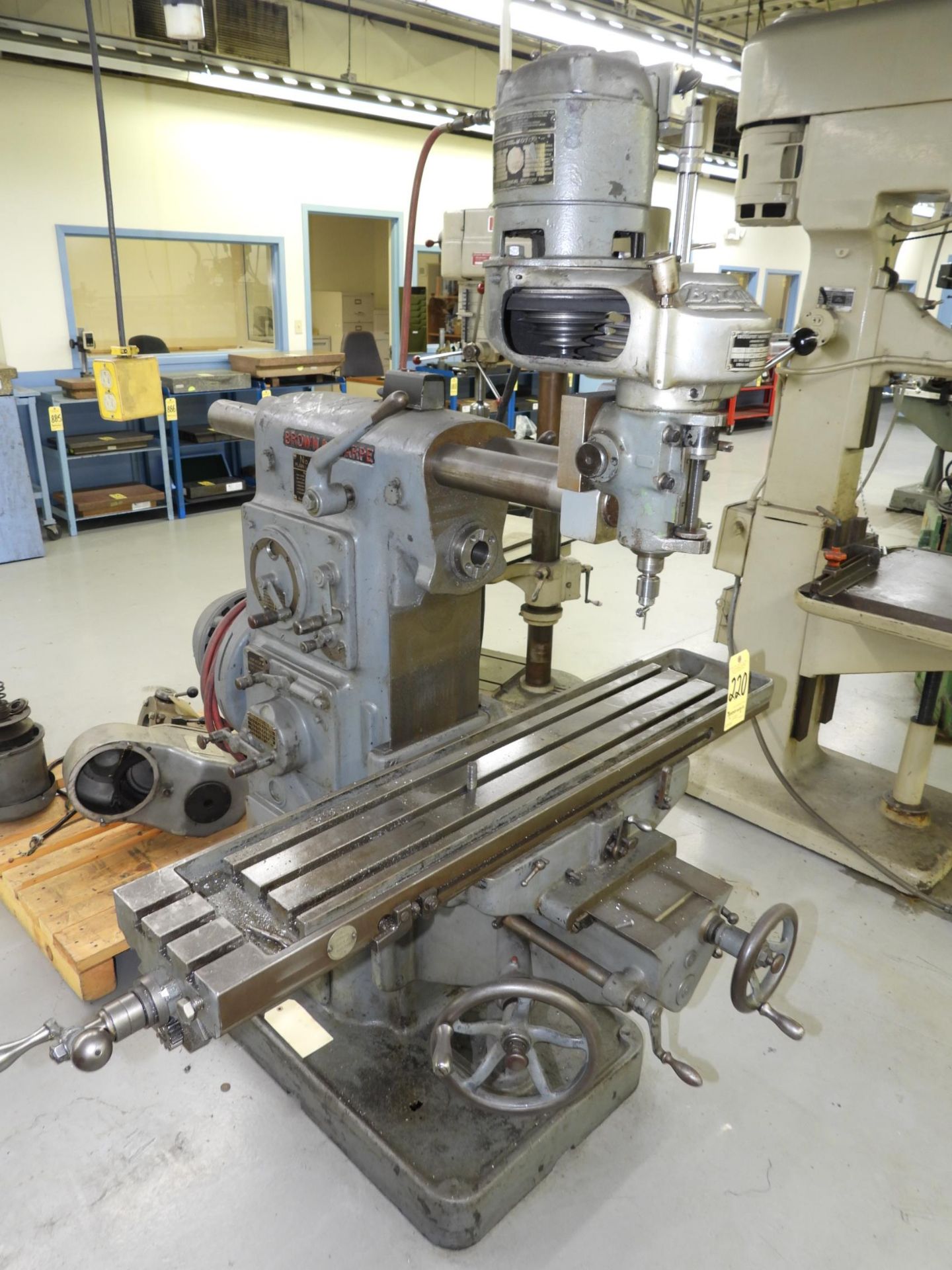 Sharp Horizontal Mill Brown & Sharpe #2 Horizontal Mill, 40 Taper, with Bridgeport 1/2 HP M ...