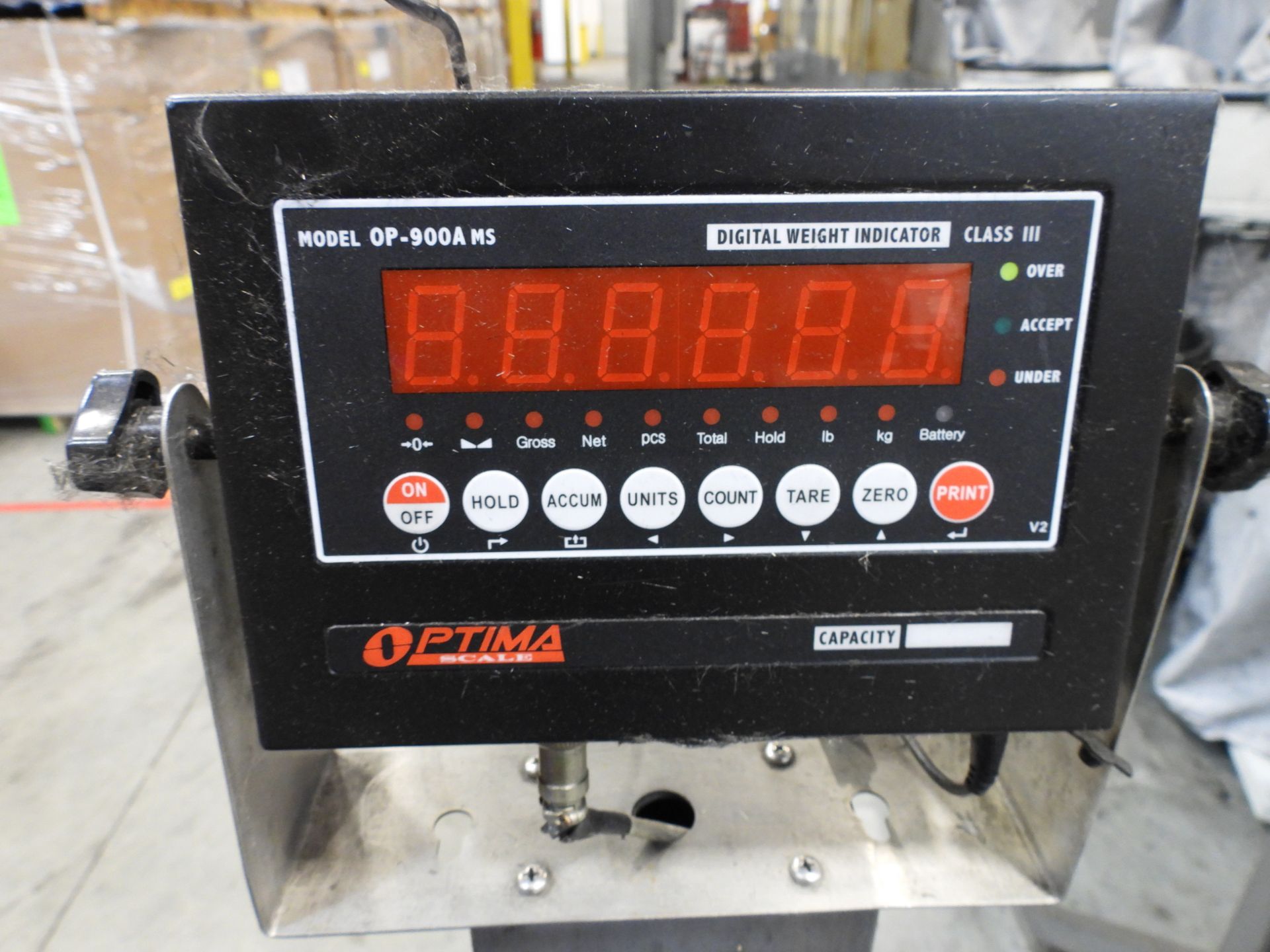 Optima Scale Model OP-900A MS Digital Weight Indicator on rollers