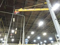 Abell Howe Column Mounted Jib Crane, with 1,100 Lb. Capacity Hoist/Winch