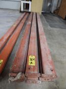 (6) Pallet Shelving Crossmembers, 12' 6" long
