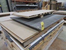 Black Floor Plywood, 55" x75" x 3/4, and (2) 4' x 8' x 1/4" MDF