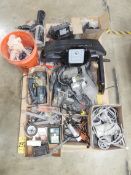 Skid lot – Router and Jigsaw parts, light, monitor, etc.