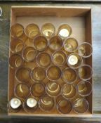 (29) Amber Tea Light Glasses