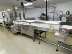 Smith 26" wide x 12-ft long Stainless Steel Cooling Tunnel - (1) Fan/coil unit (freon compressor not