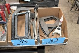 Lot - (2) 8" C-Clamps, (1) Vise Grip Clamp and (1) Kant Twist Clamp in (2) Boxes, Etc.