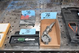 Lot - Cat 40 End Mill Holder, V-Block, Refractometer and Punches