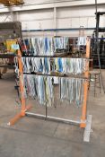 Lot - Overhead Rail Hangers with Rack