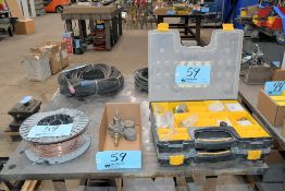 Lot - Welding Wire, Regulator, Helmets, Consumables and Cooling Fluid