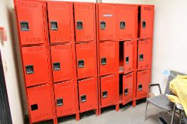 Lot - Contents of Room Including Lockers, Bookshelf, Jackets, Vertical File, Chairs, Etc.