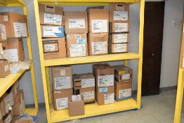 Lot - Powder Coating Material on (2) Shelves, Including: Gray, Traffic Gray, Telegray, Etc.