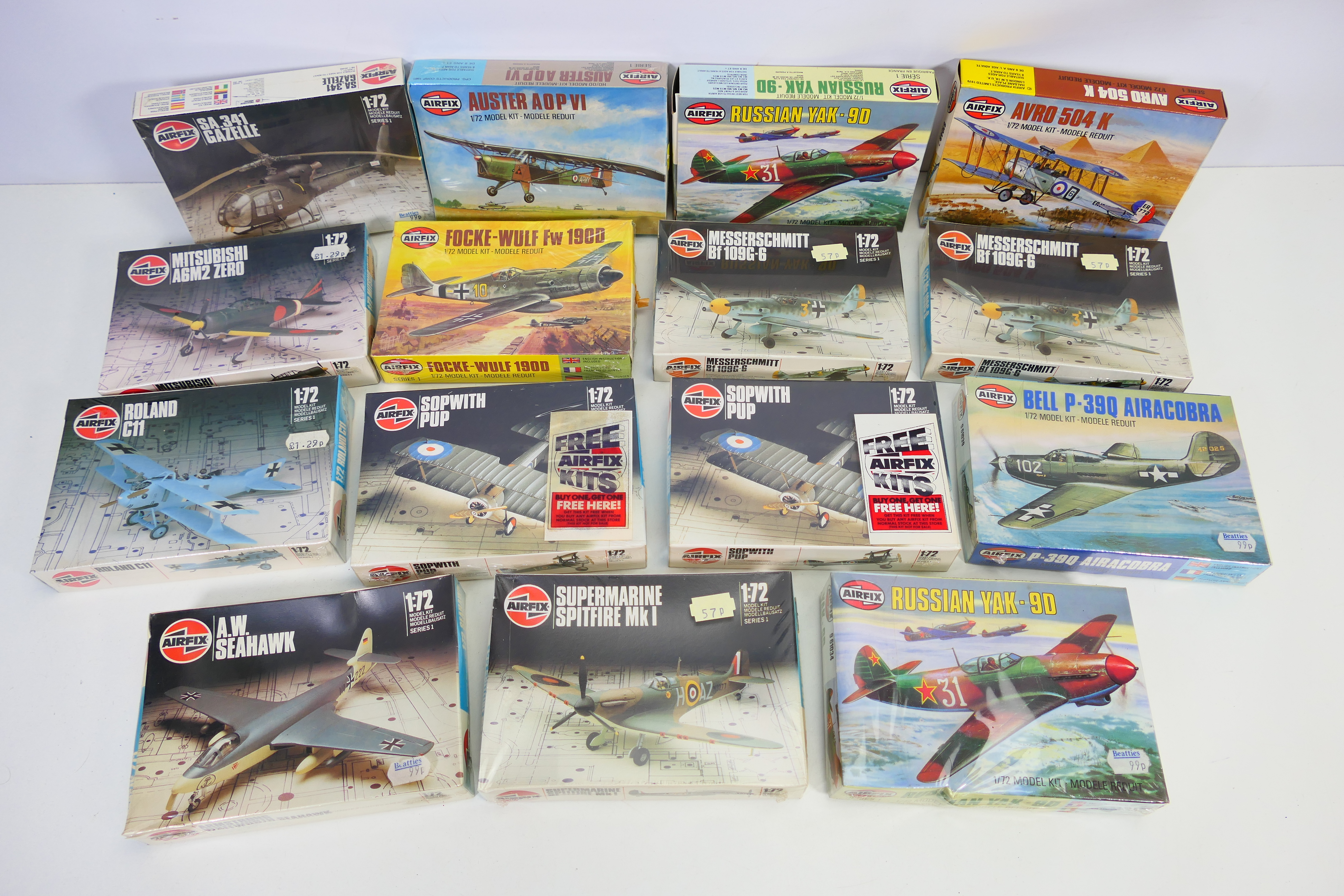 Airfix - 15 boxed plastic model aircraft kits from Airfix. Lot includes ...
