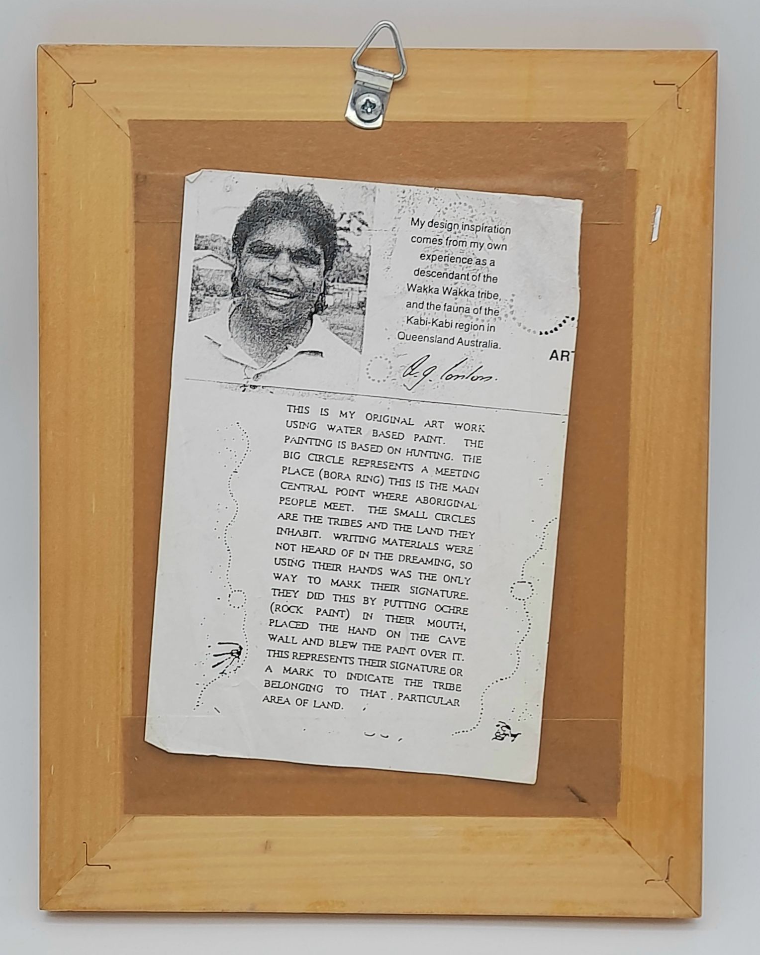 A WONDERFUL, ORIGINAL PIECE OF ABORIGINAL ART BY THE CELEBRATED ARTIST ...