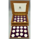 A Royal Mint Queen Elizabeth II Golden Jubilee Proof Sterling Silver Coin Collection. The 2002
