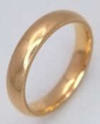 A 9K GOLD BAND RING ,4gms size N