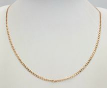 Beautiful 9 CARAT GOLD CURB CHAIN NECKLACE. 4.7 Grams. 56 cm.