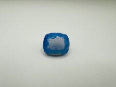 Natural Opal Excellent Cushion Cornflower Blue 20.00ct - Certificated