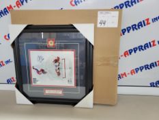 Cole Caufield Montreal Canadians - Signed framed poster with pin - PHG sports certification of