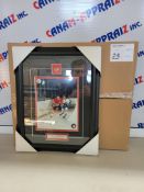 Stan Mikita Chicago Blackhawks - Signed framed poster with pin - PHG sports certification of