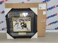 Jake DaBrusk Boston Bruins - Signed framed poster with pin - PHG sports certification of