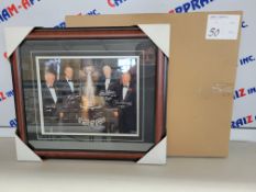 Montreal Candians Stanley Cup "15/50" - Framed photo signed by 4 players