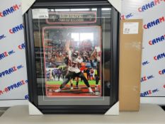 Rob Gronkowski Tamp Bay Buccaneers - Signed framed poster - PHG sports certification of