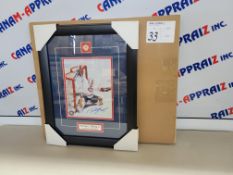 Richard Sevigny Montreal Canadians - Signed framed poster with pin - PHG sports certification of