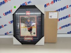 Brian Leetch New York Rangers - Signed framed poster with pin - PHG sports certification of