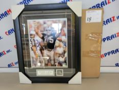 Howie Long Oakland Raiders - Signed framed poster with pin