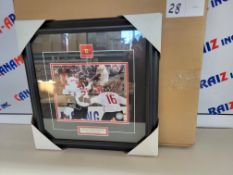 Brad Marchand Team Canada- Signed framed poster with pin - PHG sports certification of authenticity