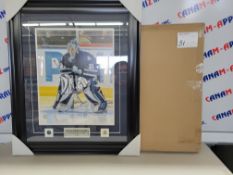 Curtis Joseph Toronto Maple Leafs - Signed framed poster with pins