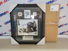John Ferguson Montreal Canadians - Signed framed psoter with pins
