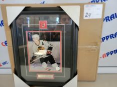 Stan Mikita Chicago Blackhawks - Signed framed poster with pin - PHG sports certification of