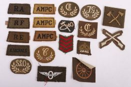Grouping of British Army Slip on Shoulder & Trade badges
