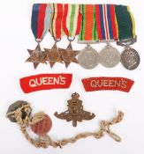 A Second World War Territorial long service group of 6 to The Queen’s Regiment