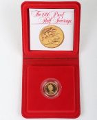 Half Sovereign, 1980, Gold Proof, in box