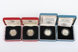 Four Royal Mint Proof Silver One Pound coins, 2x1983, 1986, 1987, all boxed, (4)
