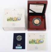 Royal Mint Gold Proof Winnie The Pooh 50p, Winnie The Pooh and Friends, (15.5g), with