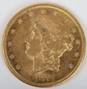 USA 20 Dollar Gold, 1874, Carson City, Double Eagle, 33.41