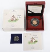 Royal Mint Gold Proof Winnie The Pooh 50p, Kanga and Roo, (15.5g), with corresponding Change Checker