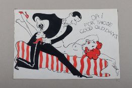 Interesting Archive of Cartoon Illustrations by Rex Hudson, following his Regiment Through the Middl