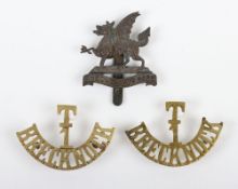 A small selection of Badges to the Brecknockshire Battalion.
