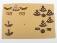 Selection of Cap, Collars, Shoulder Titles & Buttons to The South Staffordshire Regiment